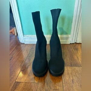 Black Women's Sock Boots